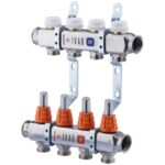 Distribuitor colector IVAR tur/retur cu debitmetre 1'' x EK - 4 cai