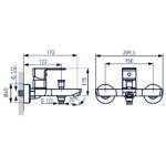 Baterie cada / dus perete Alba Verdeline - imagine 2