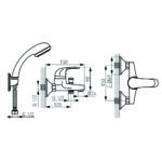 Baterie cada/dus perete Vasto - imagine 2