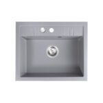 Chiuveta bucatarie simpla 58x48 cm, gri