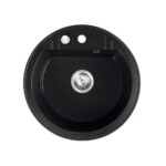 Chiuveta bucatarie simpla Ø 51 cm, grafit