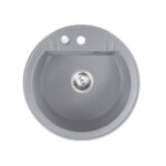 Chiuveta bucatarie simpla Ø 51 cm, gri