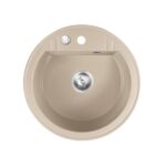 Chiuveta bucatarie simpla Ø 51 cm, nisip