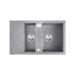 Chiuveta bucatarie dubla 79x48 cm, gri