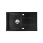 Chiuveta bucatarie simpla 78x48 cm, grafit lucios