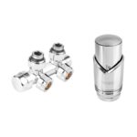 Set robinet dublu integrat, termostatic, crom