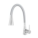 Baterie stativa bucatarie Zumba II pipa flexibila gri-argintiu