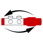 Set robinet dublu integrat, termostatic, alb - imagine 2