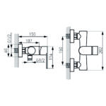 Baterie perete dus Algeo Black - imagine 2