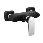 Baterie perete dus Square Black/Chrome