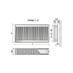 Radiator otel Purmo Compact 22x600x2600 - 5870 W - imagine 2