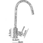 Baterie stativa lebada Hydro inox SUS 304 pipa flexibila - imagine 6