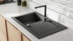 Baterie bucatarie stativa Adore Black/Chrome - imagine 3