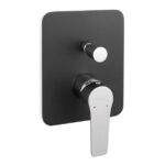 Baterie cada/dus incastrata Adore Black/Chrome