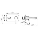 Baterie lavoar incastrata Stratos Black - imagine 2