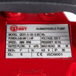 Pompa submersibila, DDT QDX35, 850 W cu plutitor, 2860 rpm, 3 m³/h, diametru 250mm - imagine 4