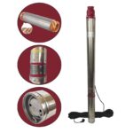 Pompa submersibila de apa curata, de mare adancime,DDT-PROFESSIONAL 4QJD2-24 , 2500 W , 24 turbine, 12 m³/h , bobinaj cupru 100% - imagine 2