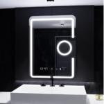 Oglinda LED Senzor Fortuna, cu functie Dezaburire si lupa Cosmetica, 60x80 cm, colectia Marcello Funghi - imagine 3