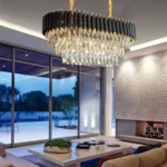 Candelabru Ibrahim 6x E27 Auriu Negru