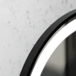 Oglinda LED Senzor MotionGlow Pavel Sistem Dezaburire Termometru si Ceas Rama Negru Periat Rotunda Diametru 60 cm Lumina Rece/Calda/Neutra Dimabila Colectia Marcello Funghi - imagine 4