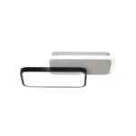 Lustra LED Carolina cu Telecomanda 50W Patrate Suprapuse Lumina Rece/Calda/Neutra Dimabila Alb Negru - imagine 3