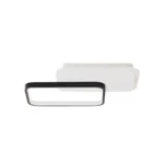 Lustra LED Carolina cu Telecomanda 50W Patrate Suprapuse Lumina Rece/Calda/Neutra Dimabila Alb Negru - imagine 4