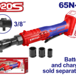 Clichet 3/8" 65Nm fara acumulator si incarcator, 65Nm, 3 tubulare incluse - EDRL2060151, EMTOP