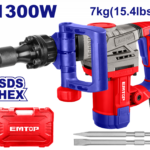 Ciocan demolator HEX, 1300W, 20J, 2 dalti, 7kg, ambalat in cutie de transport - EDBRH1301, EMTOP