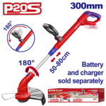 Motocoasa electrica/Trimmer fara acumulator si incarcator, maner reglabil, 300mm - ELGT20018, EMTOP