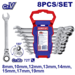 Set de chei flexibile cu clichet, 8 buc - ECSS10803, EMTOP