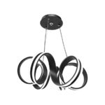 Lustra LED suspendata cu telecomanda INFINITY TWIST 180W, Ondulata, lumina Rece/Calda/Neutra, Dimabila, Negru, Inaltime Reglabila - imagine 4