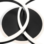 Lustra LED cu telecomanda LYRA 80W, 2 Cercuri, lumina Rece/Calda/Neutra, Dimabila, Negru - imagine 3