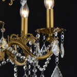 Candelabru SANSSOUCI Royal 12xE14 Metal si Cristal Inaltime Reglabila Alama Antichizata - imagine 3