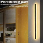 Aplica LED de Exterior Mack, Lungime 60cm, 8W, IP65, Metal, Liniar, Negru - imagine 4
