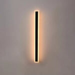 Aplica LED de Exterior Mack, Lungime 90cm, 10W, IP65, Metal, Liniar, Negru