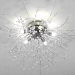 Candelabru Cristal RONDO Vivace, 6x G9, Diametru 49cm, Argintiu Lucios - imagine 4