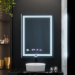 Oglinda LED Rectangulara, 60x80cm, Verite MotionGlow Marcello, Sistem Dezaburire, Ceas & Termometru, Dimabila - imagine 5