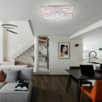 Lustra LED cu telecomanda FELIX 107W, 5 Patrate, lumina Rece/Calda/Neutra, Dimabila, Alb - imagine 4