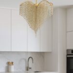 Candelabru Cristal CONWY Eleganza, 4xE27, Diametru 47cm, Auriu