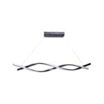 Lustra LED suspendata cu telecomanda FLUX 80W 115cm lumina Rece/Calda/Neutra, Dimabila, Negru, Inaltime Reglabila - imagine 4
