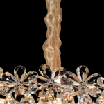 Candelabru Cristal Magno 11xE27, Diametru 60cm, Auriu Lucios si Negru, Inaltime Reglabila - imagine 5
