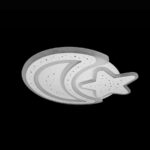 Lustra LED cu telecomanda CORALIA 81W, Luna si Stea, lumina Rece/Calda/Neutra Dimabila Alb - imagine 5