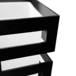 Lustra VANJA cu Abajur Patrat, 3 X Dulie E27 Alb / Negru - imagine 3