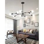 Lustra Architek Nona, 9x E27, Negru, Metal - imagine 3