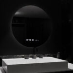 Oglinda LED Rotunda, 70cm, Serenite MotionGlow Marcello, Sistem Dezaburire, Ceas & Termometru, Dimabila - imagine 3