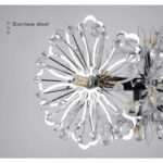 Candelabru Cristal PETERHOF Eleganza, 13xG4, Diametru 49 cm, Negru - imagine 3