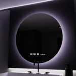 Oglinda LED Rotunda, 70cm, Serenite MotionGlow Marcello, Sistem Dezaburire, Ceas & Termometru, Dimabila - imagine 4