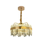 Candelabru LED Achim cu Telecomanda, 120W, DImabil, Diametru 50cm, Auriu - imagine 4