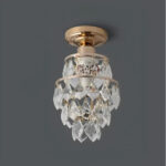 Lustra Ezzelin Cristal, 1*E27, Metal, Auriu - imagine 3