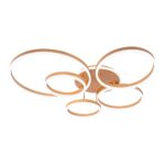 Lustra LED cu telecomanda ,5 Cercuri, lumina Rece/Calda/Neutra, Dimabila, Auriu - imagine 3